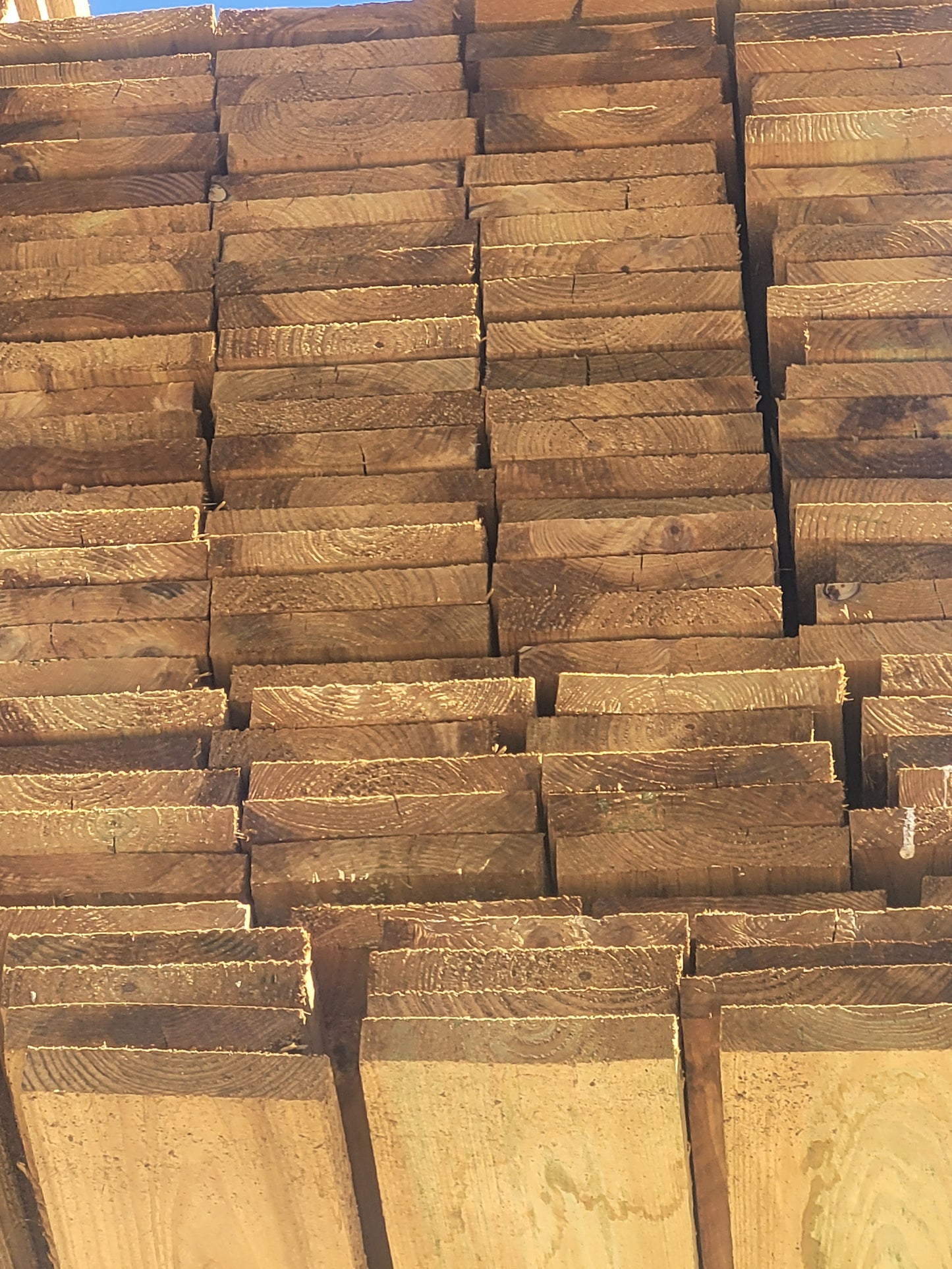 125 X 22mm (5" x 1") Rough Sawn Treated Timber Green