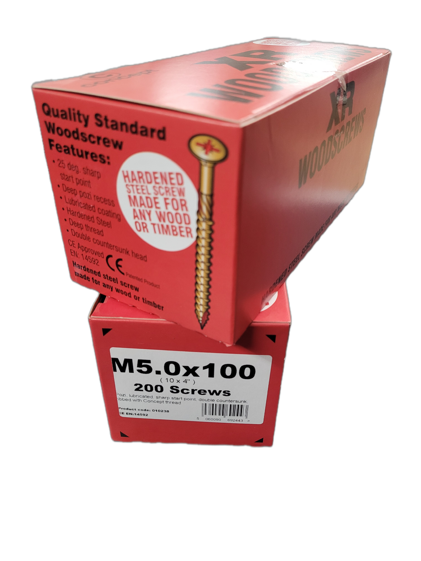100mm Hardened Steel Gold Screw Box of Approx 200