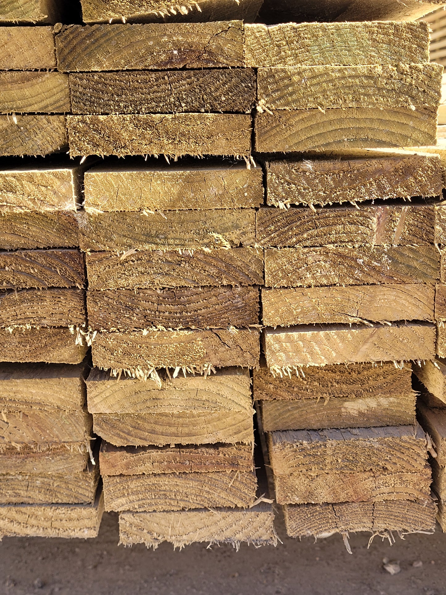 100 X 22mm (4" x 1") Rough Sawn Treated Timber Green