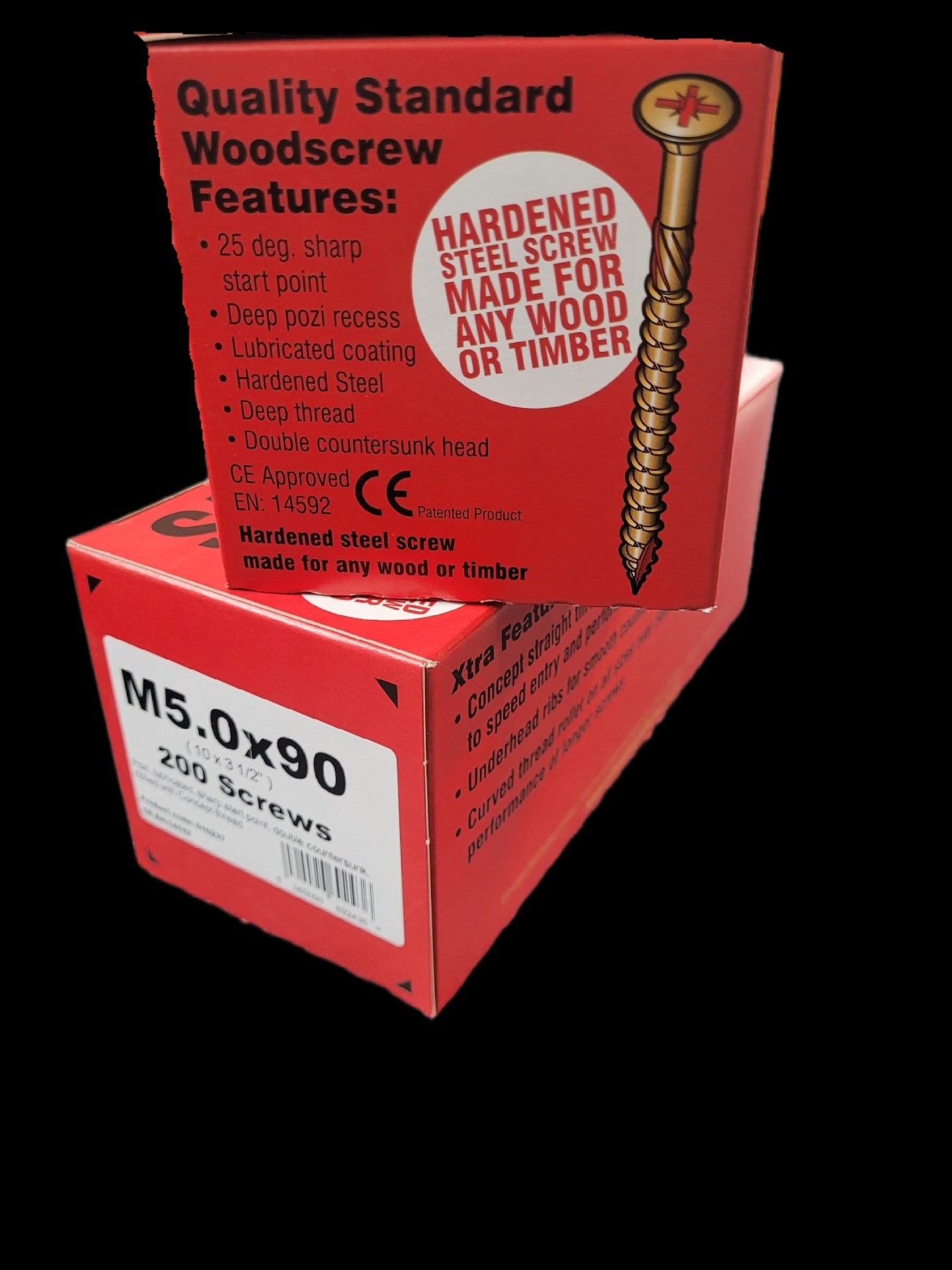 90MM Hardened Steel Gold Screw Box of Approx 200